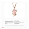 Romantic Pink Rose Necklace Tender Clavicle Chain Sweet 3D Flower Choker  Gift