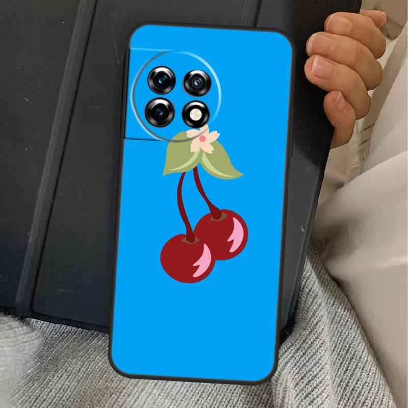 Cherry Pattern Case For OnePlus 13T 10T 8T 10R 12R 13R 15 13 12 11 10 9 Nord CE 5 2 3 4 Lite N20 N30 Cover