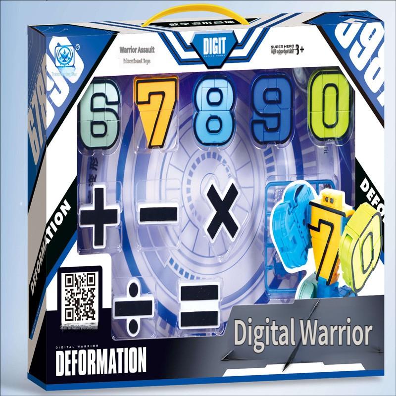 Upgraded Digital Transfiguration Warrior Toy Assembled Combination Robot Children Car Boys Girls Toy