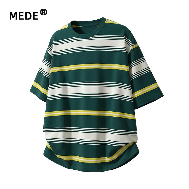 MEDE Unisex American Retro Striped T-Shirt XL