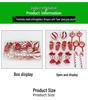 6cm 15-Piece Christmas Ornament Set: Balls, Pine Cones, Lollipops, Candies for Tree Decor and Gifts