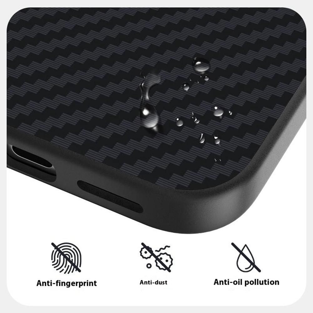 ABEEL Capa para iPhone 17 Pro Max Compatível com MagSafe Capa Traseira com Textura de Fibra de Carbono