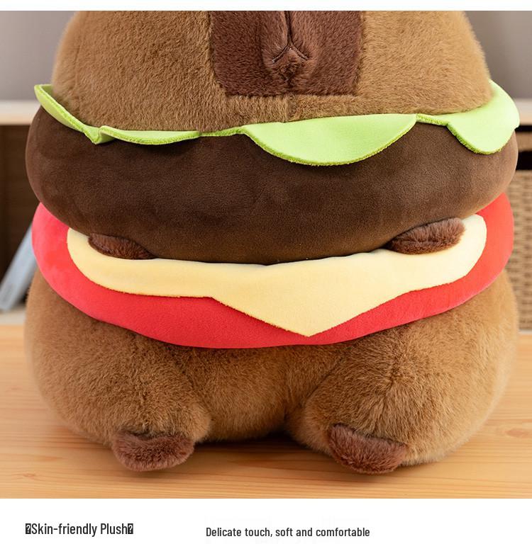 Capybara Hamburger Plush Pillow Doll - Perfect Birthday Gift for Women