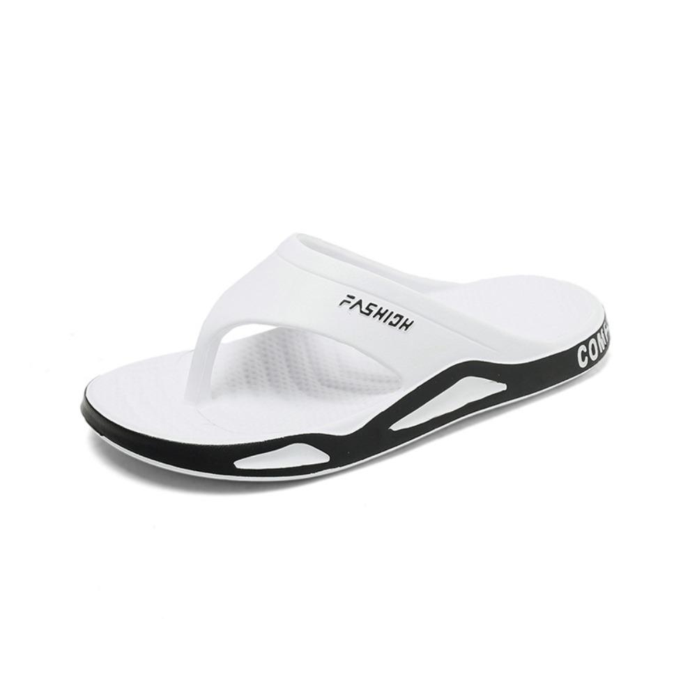 Fashion Men's Flip Flops, Summer Thick Sole Soft Non-Slip Deodorant Wear-resistant Slippers for Outdoor Bathroom Home