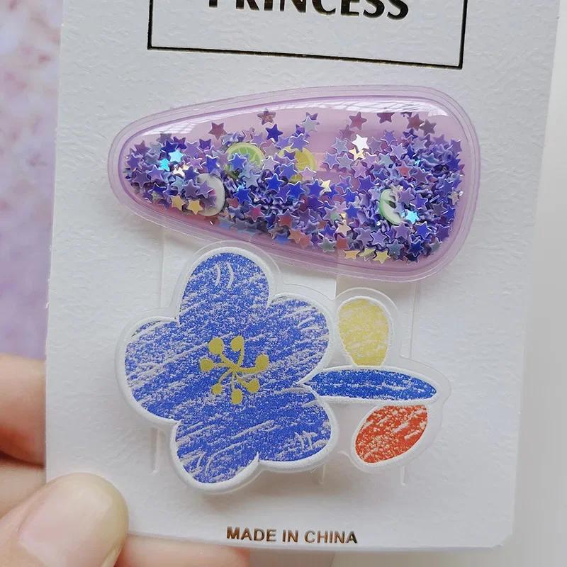 

2PC Sweetly Flower Hair Claw Side Clips for Women Girls Kids Child Hairpin Gift Hair Accessories Headwear Ornament