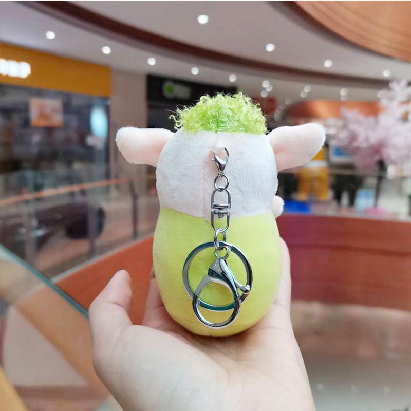 Adorable Green Pig Keychain Plush Toy Cute Animal Stuffed Doll For Kids Gift