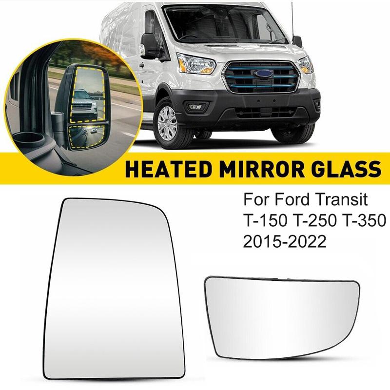 Lot de 2 rétroviseurs latéraux gauche et droit (Supérieur+Inférieur) Lentille chauffante transparente pour Ford Transit 150 250 350 2015-2022