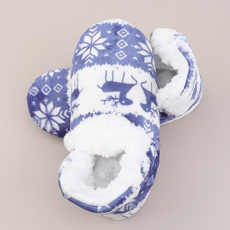 Świąteczne skarpety podłogowe z reniferami dla dorosłych