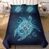 Kids Sea Turtle Duvet Cover Set Queen King Size Ocean Bedding Set Boys Girls Teens Women Men Bedroom Decor 3 Piece Set
