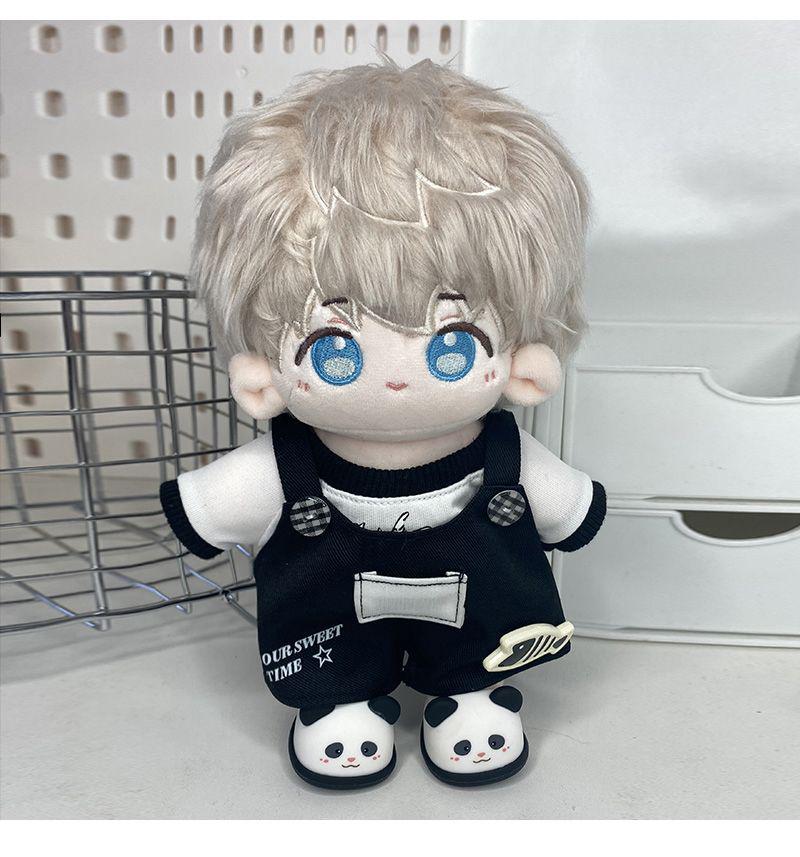 20cm Puppenoutfit: Niedlicher Denim-Overall mit T-Shirt-Set