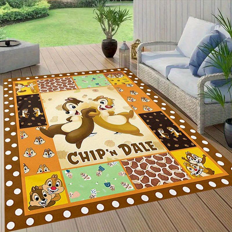 1pc Disney Cartoon Characters Pattern Carpet Area Rug Non-slip Carpet Hand Washable Floor Mat Suitable For Living Room Bedroom Home Decor