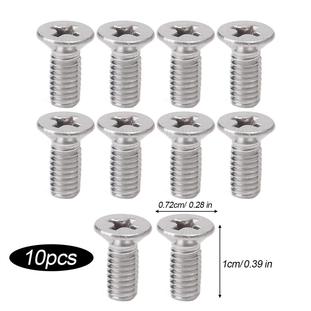 200/10PCS Stainless Steel Counterbore Machine Tooth Screw Phillips Mechanical Thread Flat Head Screws Woodworking Fasteners