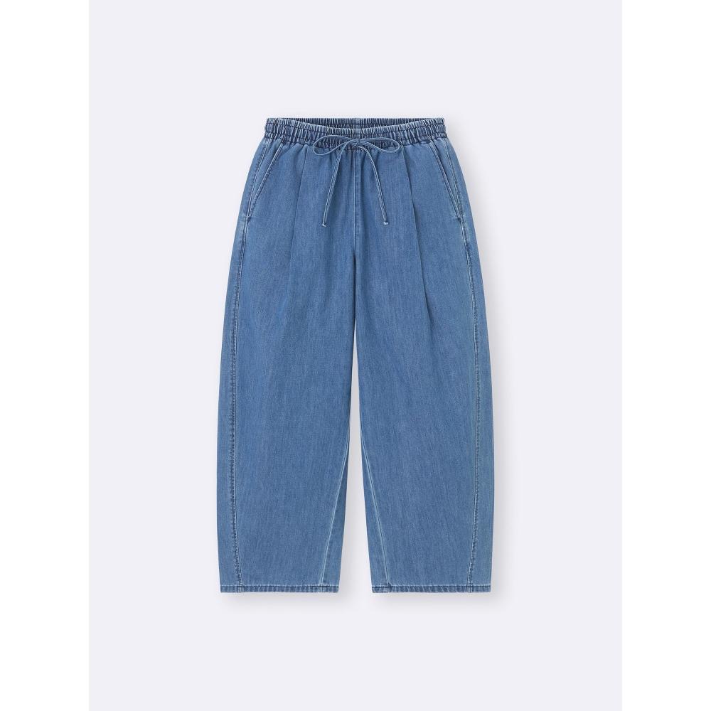 Gu By Uniqlo Light Denim Barrel Ankle Pants