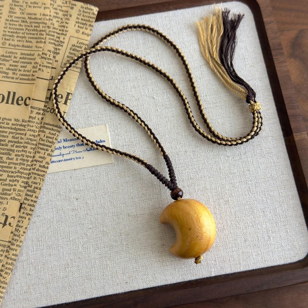 Bohemian Style Wood Clavicle Chain Y2K Accessories Couple Friends Choker  Holiday