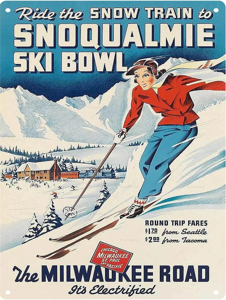 Retro Ski Resort Metal Sign St Anton Kitzbuhel Avoriaz Winter Landscape Home Bar Club Hotel Wall Decor Tin Plaque XCm