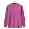 Grandma autumn women's top middle old man winter knitted sweater mother base clothes year 0 old lady sweater