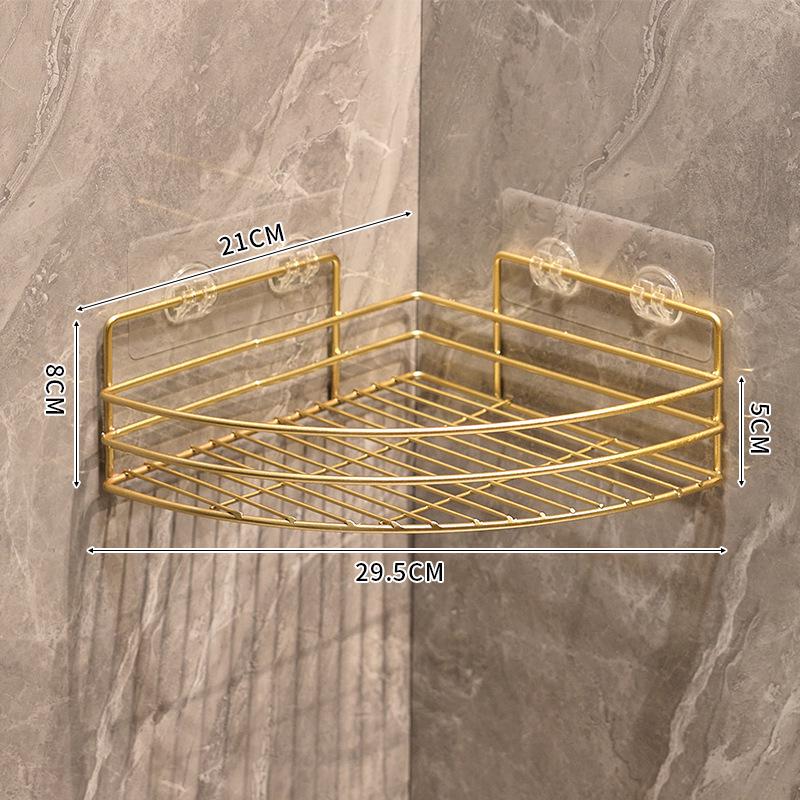 

No-Drill Corner Bathroom Shelf: Wall-Mounted Storage for Shower Gel & Hand Wash