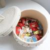 Cotton Rope Storage Basket with Lid, Desktop Storage Box, Storage Basket, Key Supplies, Woven Cosmetic Storage Basket, Underwear
