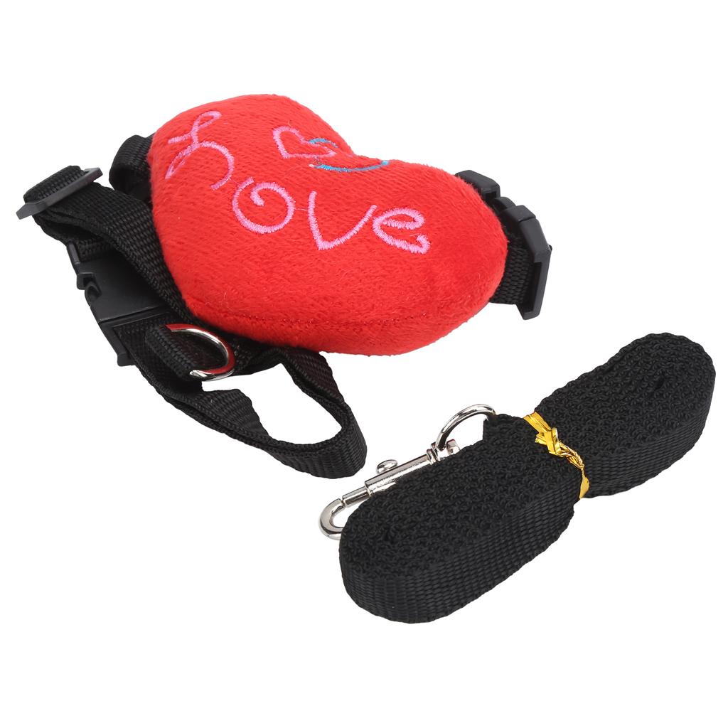 Robustes Kaninchen-Fancy-Herz-Set aus Leine und Brustkorbrückengeschirr zum Ziehen und Spazierengehen von Haustieren