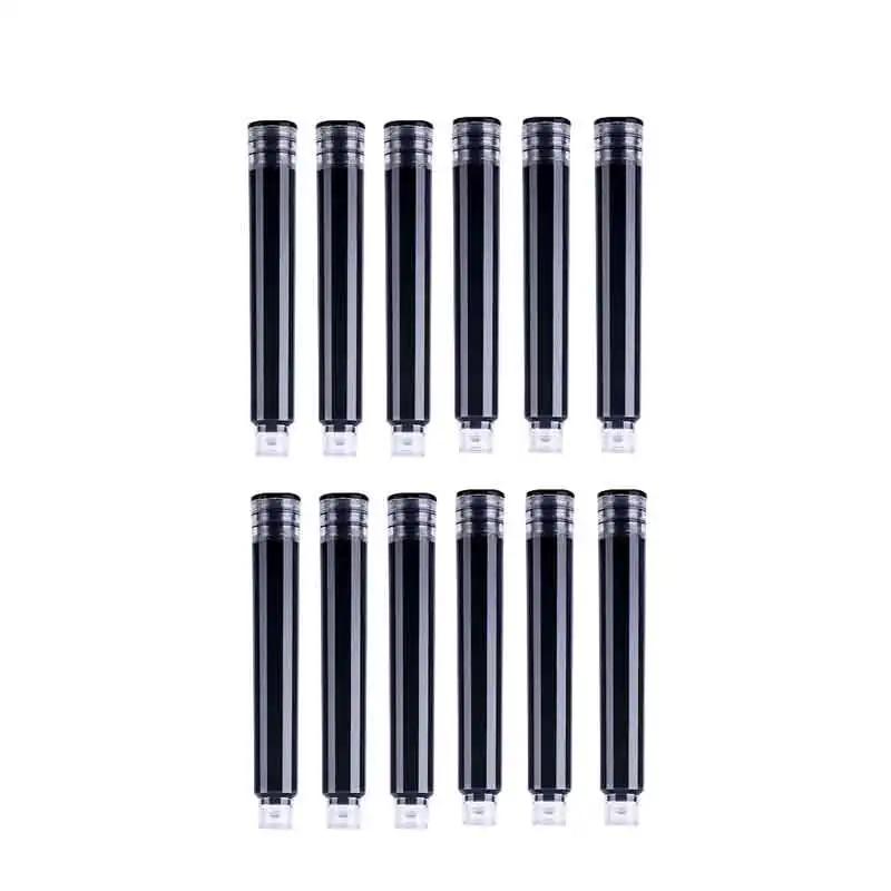 12PCS/Set Colourful Ink Sac Fountain Pen Ink Cartridges Refills Ink 3.4mm Blue Black Refills Drawing School Office Supplies