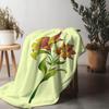 Soft Fleece Blanket with Elegant Floral Design Watercolor Flower Print Cozy Bed Blanket for Women Gift
