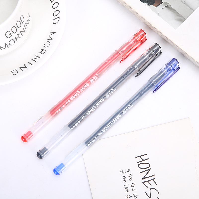 Hobby 8763 Belans Neutral Pen 0.35mm Large Capacity Signature Pen - Red, Blue, Black Ink for Students & Office