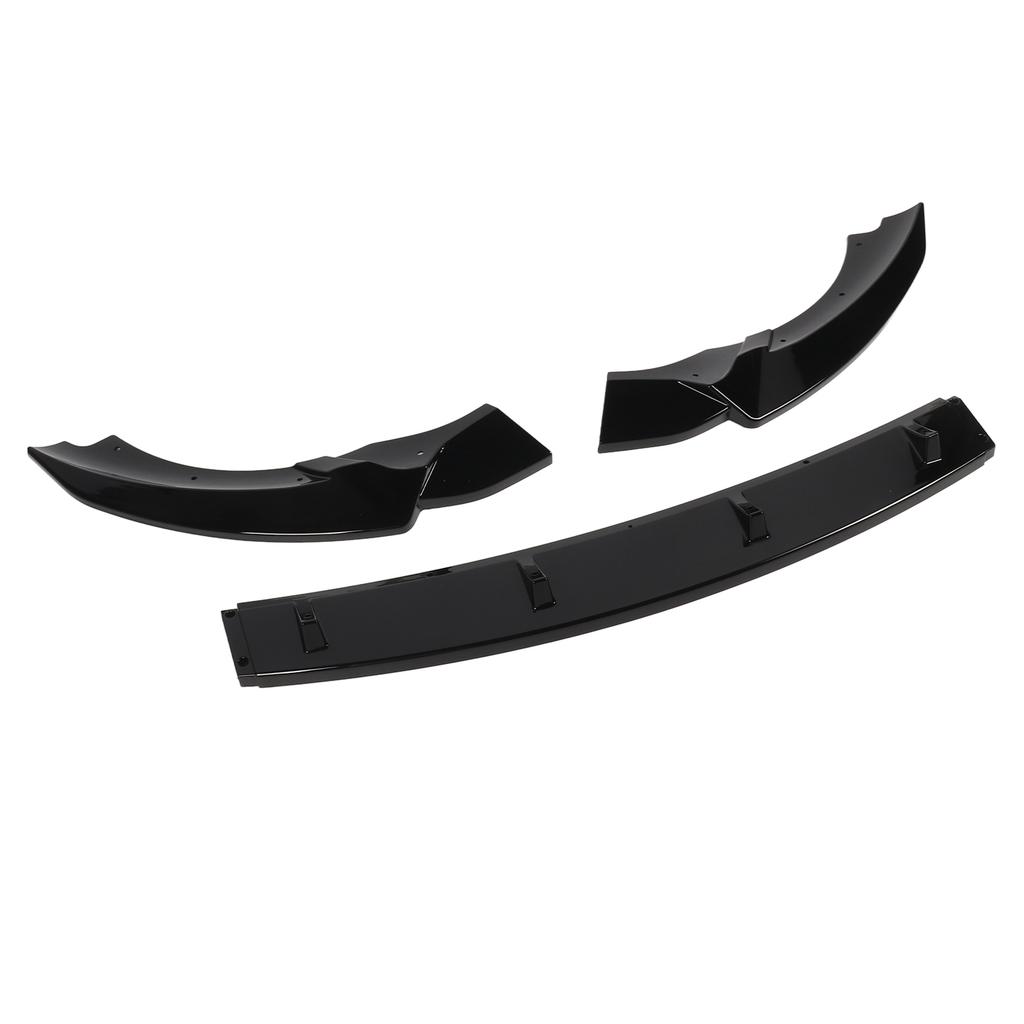 3 Sections Front Bumper Lip Diffuser Sturdy Front Bumper Lip Spoiler Replacement for   A‑Class W176 Standard Pre‑facelift