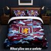 Aston Villa Football Design Bed Bedding Set 1 Duvet Cover + 2 Pillowcases Soft Breathable Household Bed Linens