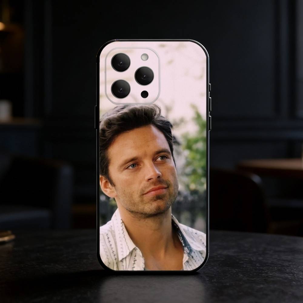 Actor S-Sebastian Stan Phone Case For iPhone 17,16,15,14,13,12,11 Plus,Pro Max,SE4Soft Silicone Black Cover