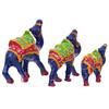 Set of 3 Multicolor Handcrafted Camel Statues Animal Figurines Decorative Showpieces for Home,