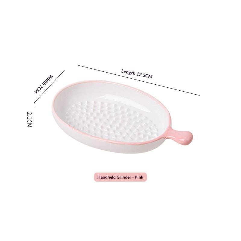 Piatto Grattugia per Aglio in Ceramica Stile Giapponese Lavabile in Lavastoviglie Porcellana per Uso Alimentare Grattugia per Zenzero Wasabi per Pulizia Facile