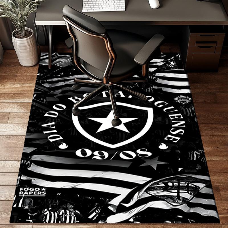 Botafogo Pride Emblem Printed Office Carpet Chair Cushion Entryway Rug, Rugs for Living Room, Bedroom Christmas gifts