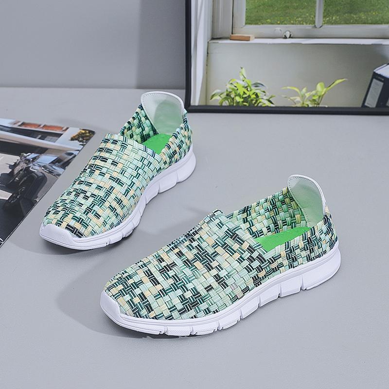 Fashion Summer Trendy Women's Shoes Soft Soled Braided Breathable Sneakers Flat Bottom Comfortable Fashion Casual Walking Shoes 36-41