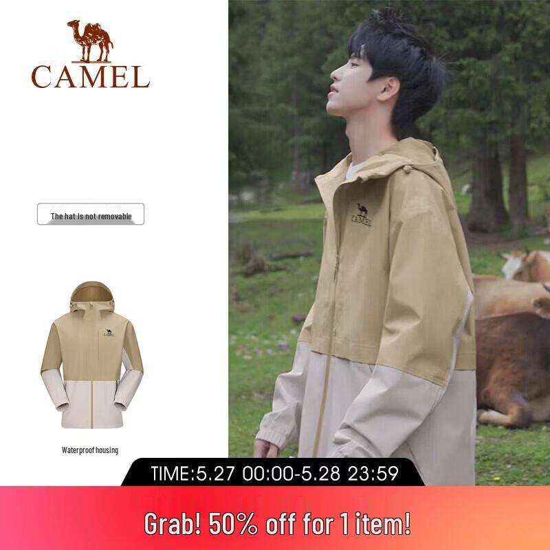 CAMEL Unisex Outdoor Waterproof Windbreaker Jacket M