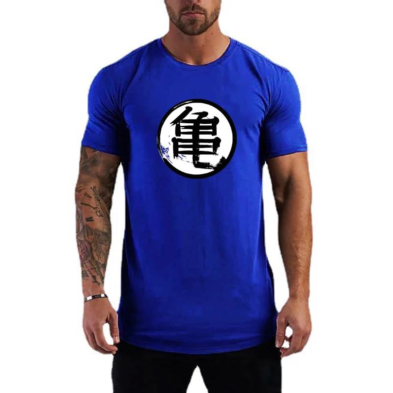 Muscleguys Summer Brearhable Cotton Slim Fit T-Shirts Mens Workout Fitness Short Sleeve Muscle Tops Gym Bodybuilding Running Casual Shirts