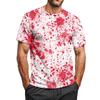 Men's Halloween Printed Round Neck Raglan Short Sleeve Top T-Shirt