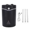Portable Mini Humidifier USB Triple Spray Quiet Volcano Desktop Humidifier with Colorful Light for Home Office Black