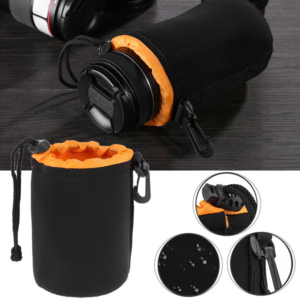 Camera Lens Pouch Bag Soft Neoprene Waterproof DSLR Camera Lens Protective Bag For Canon Sony Most Digital SLR Camera