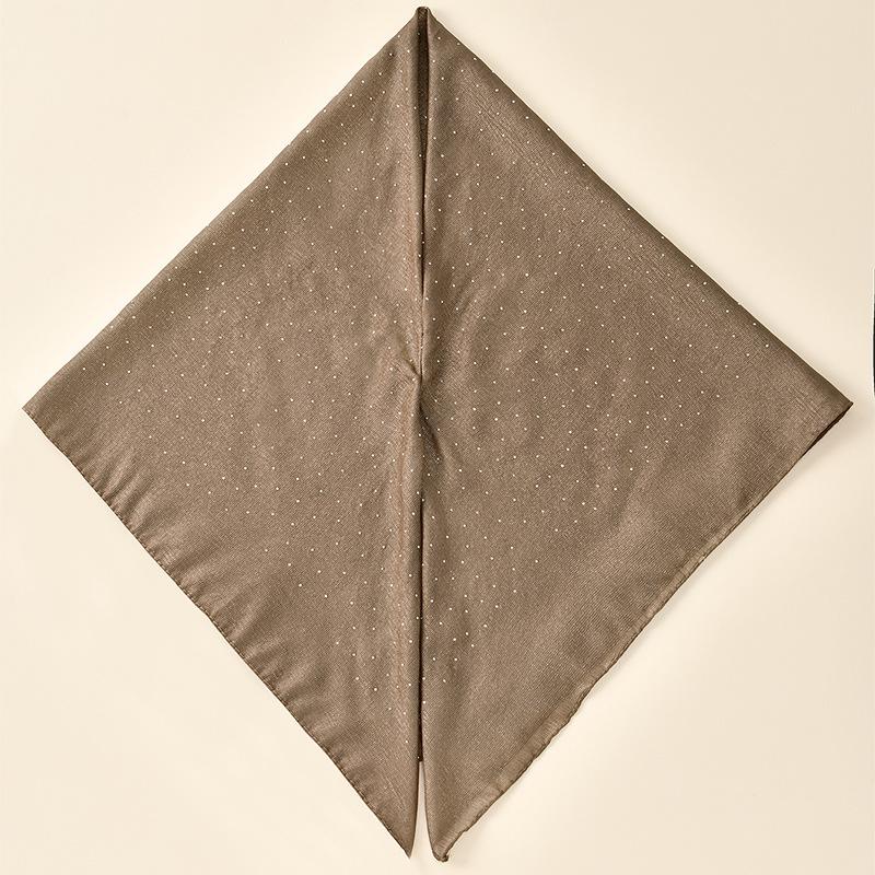 Hot-selling New Gypsy Convenient Headscarf Fashion Temperament Outer Shawl Solid Color Silk Scarf Scarf