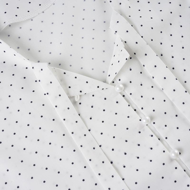 Chemise à Bretelles à Pois Français - Haut d'Été Mignon Coupe Ajustée Manches Courtes