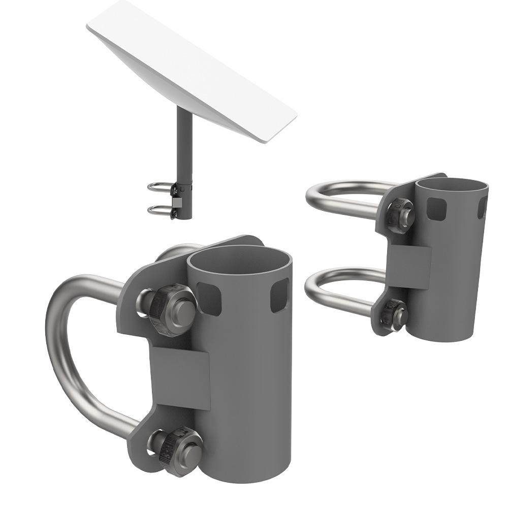 30-50mm Universal Clamping Mount Bracket Stainless Steel Pole Stand Holder for Starlink Dish V2 Antenna for RVs Yachts Railings etc.