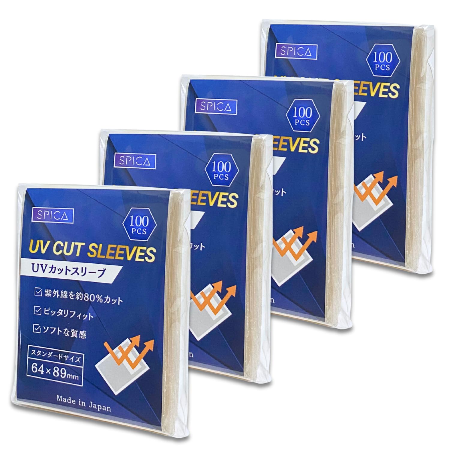 

Кілограми для карток SPICA з УФ-вирізом, стандартний розмір 64 x 89 мм, м які прозорі, 100 штук (4) чистий