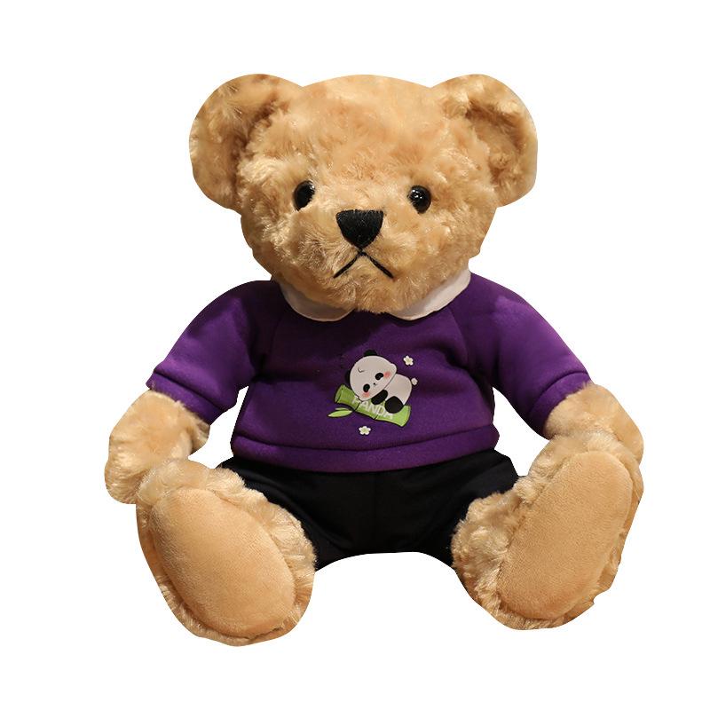 Trendy Plush Teddy Bear in Hoodie: Formal Wear Cloth Doll Ornament