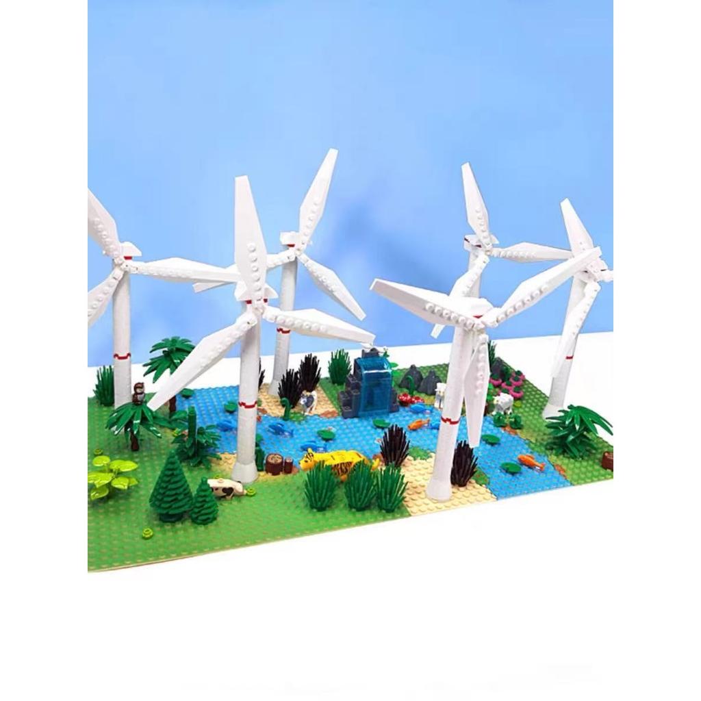 Hochwertige Bausteine Windmühlen-Szene Montage Windkrafterzeugung Modell Einheit Modell MOC Technische Bausteine