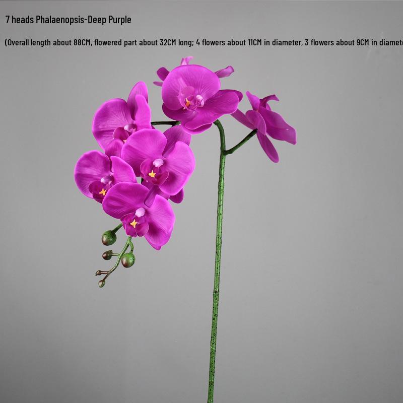 High-End PU Phalaenopsis Artificial Flowers - Single Stem for Home & Hotel Décor