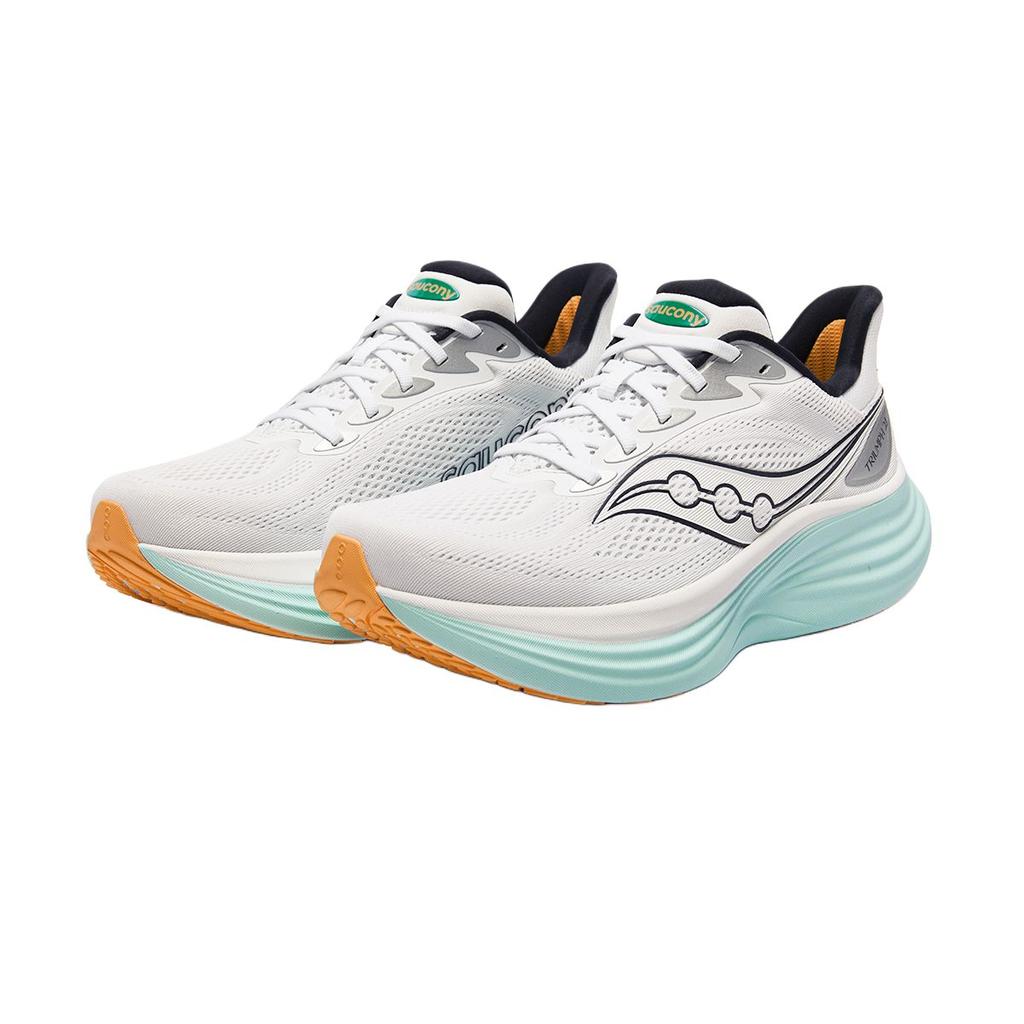SAUCONY Triumph 24 Comfortable Soft Breathable Long Distance Running Shoes Unisex Sneaker White Blue S102048-1008