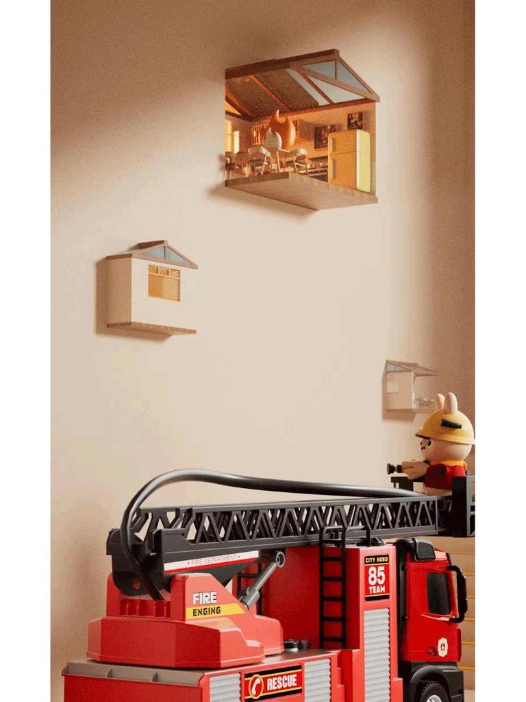 Children's Large Firefighter Truck Toy: Water-Spraying Alloy Model for Boys & Girls