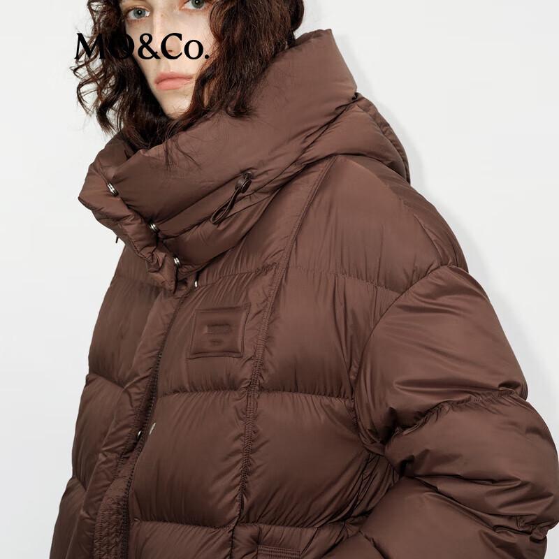 MO&Co. 2024 Winter Detachable Hood Puff Down Jacket