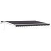 Manual Articulated Arm Awning with LEDs Anthracite and White 4 X 2 M