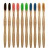 10 Pcs for a Pack Biodegradable Wooden Toothbrush Custom Logo Eco Friendly Travel Bamboo Toothbrush For Kids Adult